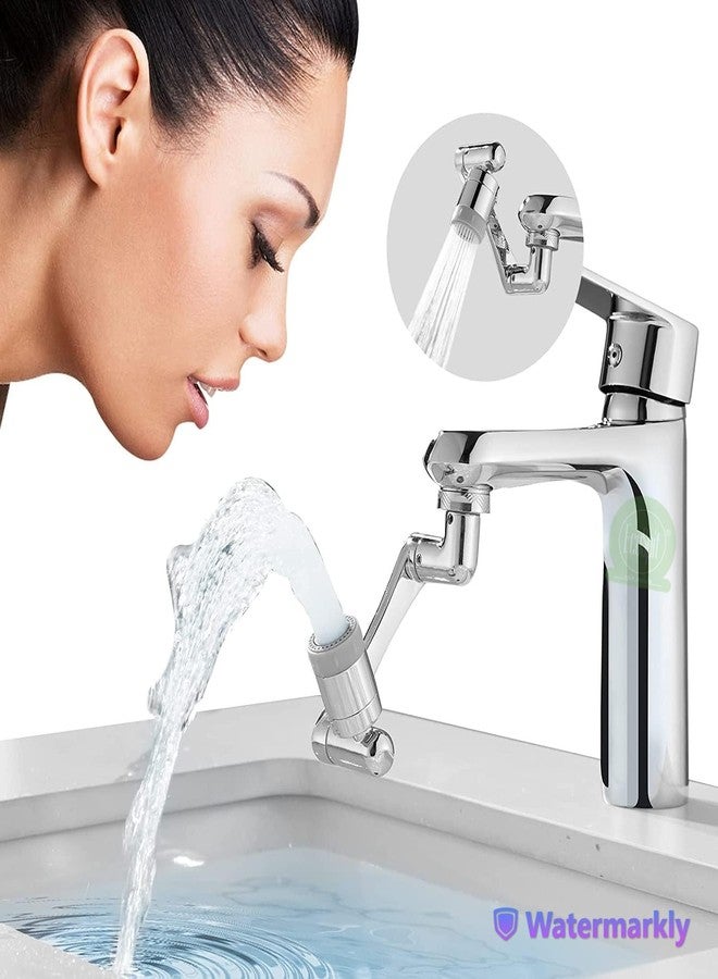 ECOSPIT CONTAINER 1080° Swivel Faucet Aerator Rotatable Multi-Functional Extension Faucet, Faucet Extender for Taps, Tap Extender for Kitchen Sink with 2 Modes Splash Extension Faucet Filter - Image 4